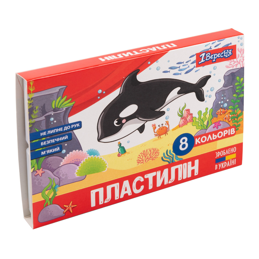 Пластилін 1 Вересня Zoo Land 8 кольорів 160 г 540587