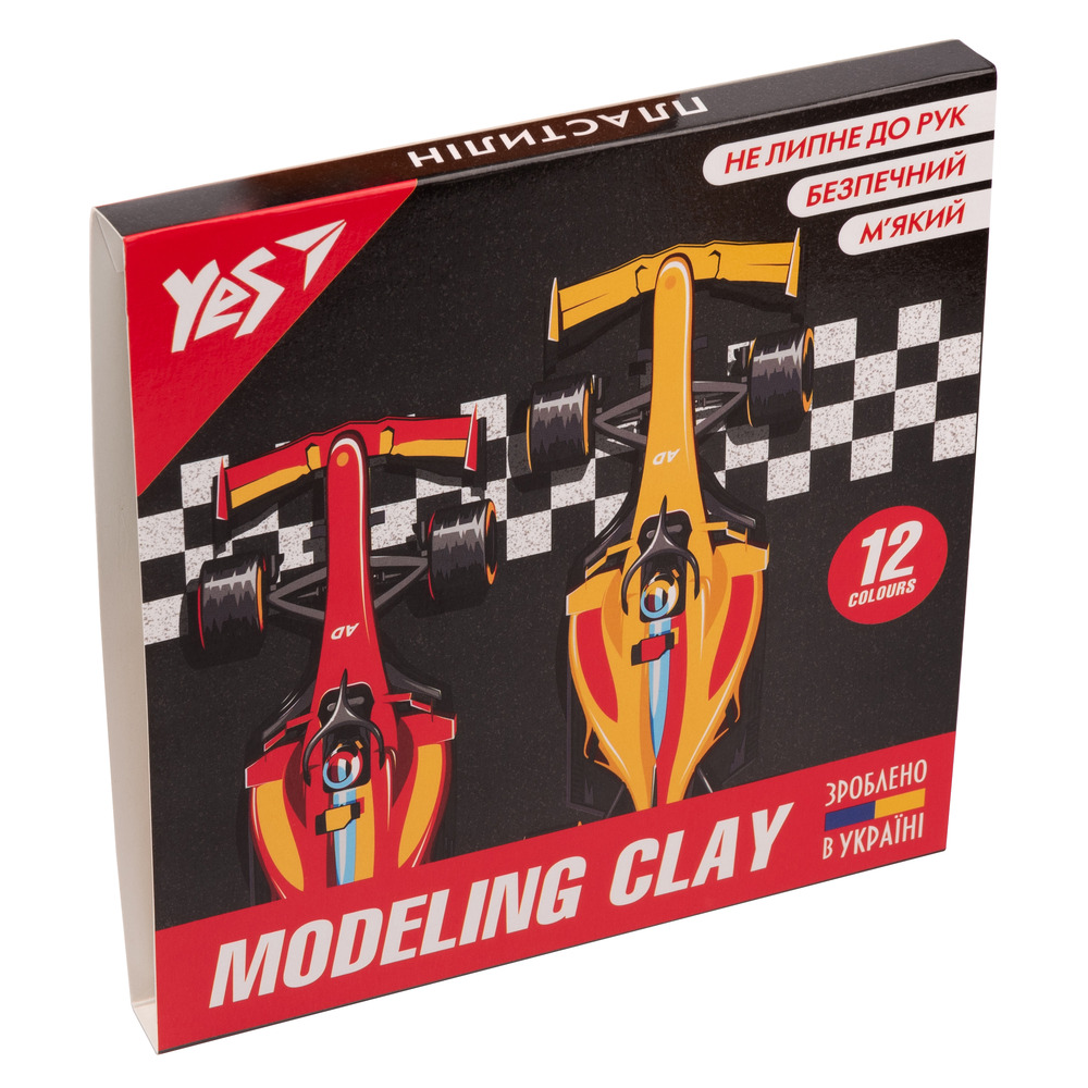 Пластилін Yes Race legend 12 кольорів 240 г 540599