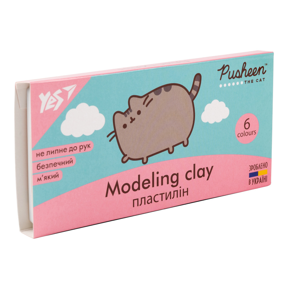Пластилін Yes Pusheen 6 кольорів 120 г 540608