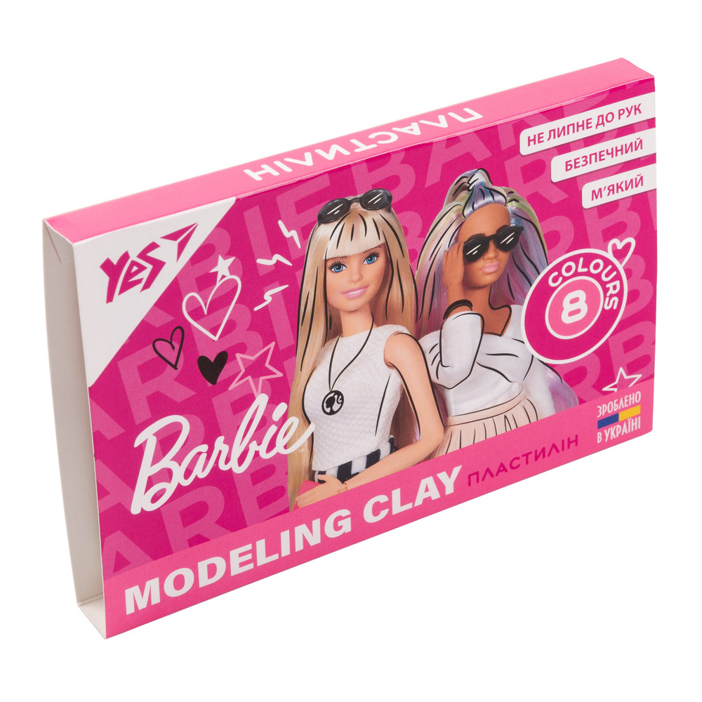Пластилін Yes Barbie 8 кольорів 160 г 540611