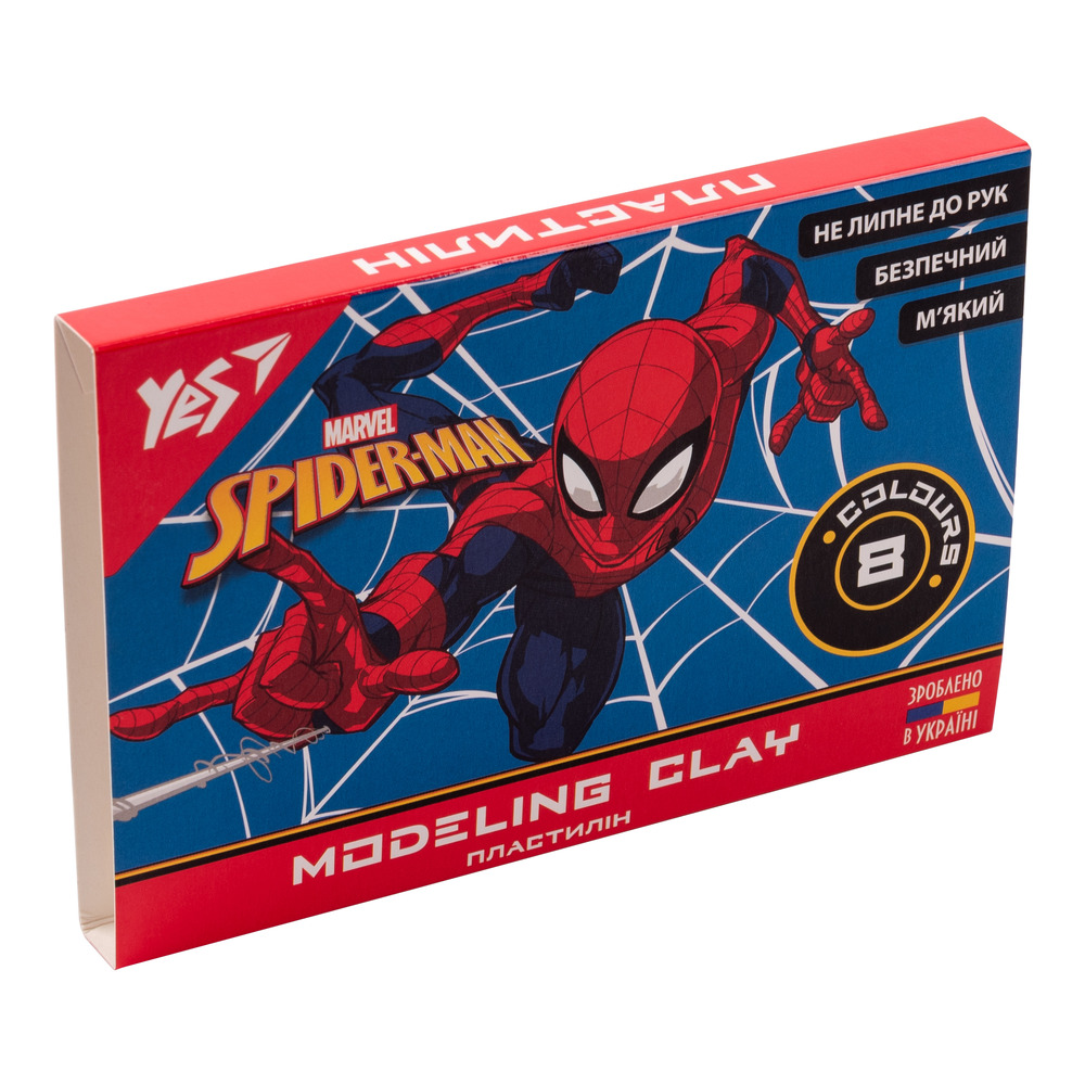 Пластилін Yes Marvel.Spiderman 8 кольорів 160 г 540614
