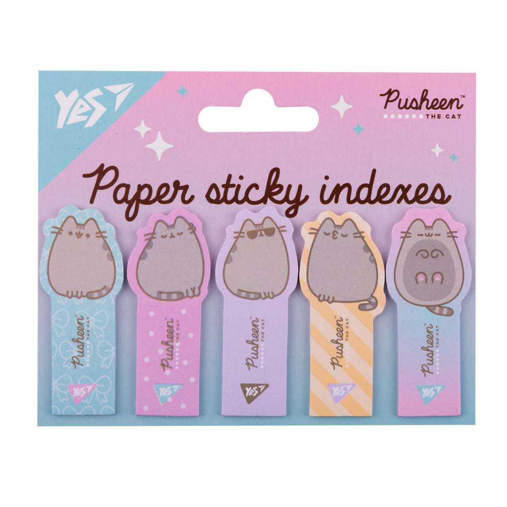 Індекси паперові Yes Pusheen, 55x22мм 100 шт 5x20 170417