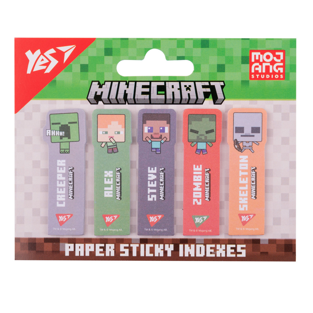 Індекси паперові Yes Minecraft 55x15мм 100 шт 5x20 170409