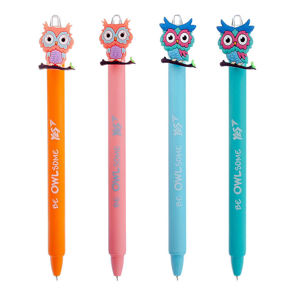 Ручка кулькова Yes Cute owl 0,7 мм синя автоматична 412007. Фото 2
