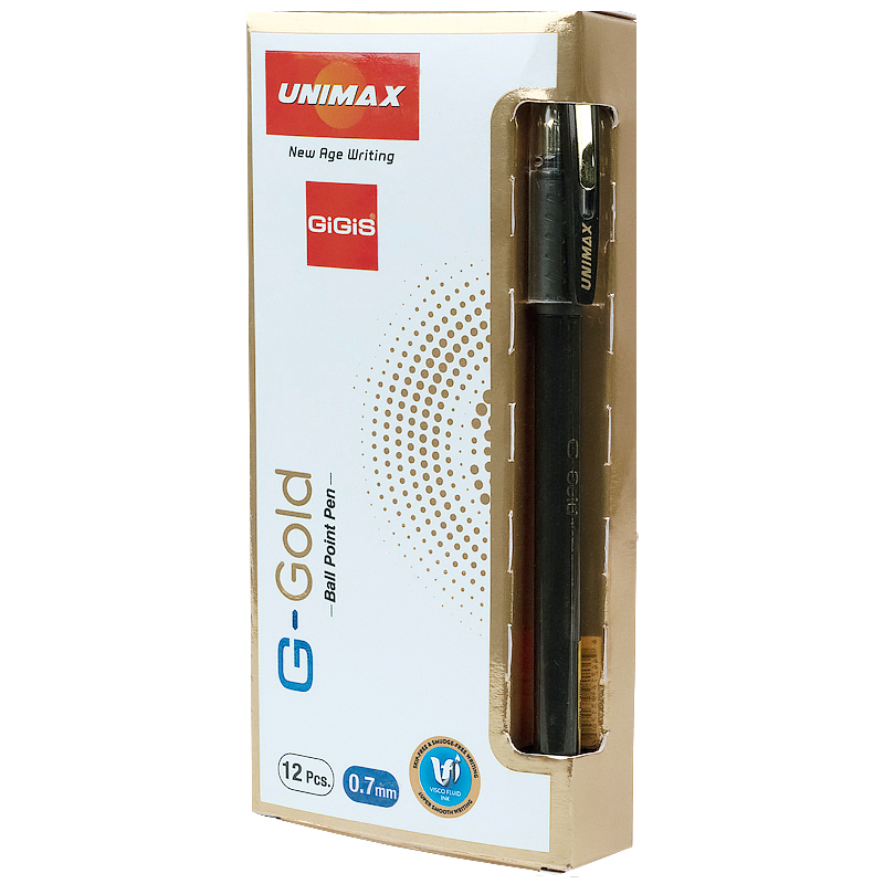 Ручка кулькова Unimax G-Gold, чорна UX-139-01. Фото 3