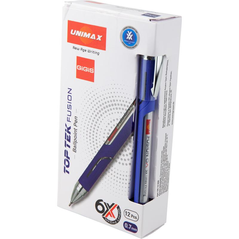 Ручка кулькова Unimax Top Tek Fusion 10 000, синя UX-10000-02