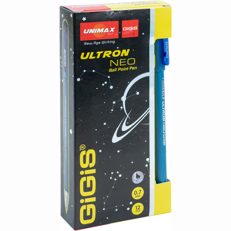 Ручка кулькова Unimax Ultron Neo 2х, синя UX-150-02. Фото 3