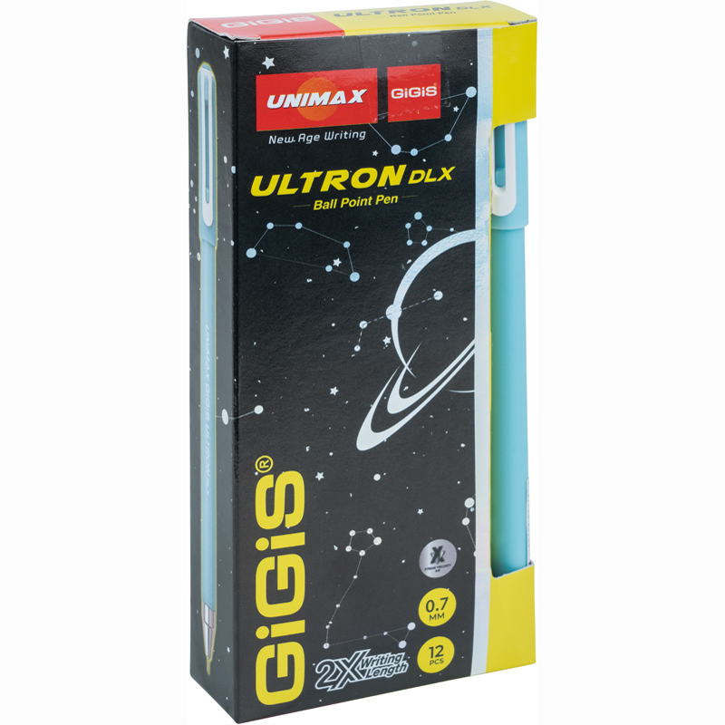 Ручка кулькова Unimax Ultron DLX 2х, синя UX-149-02. Фото 2