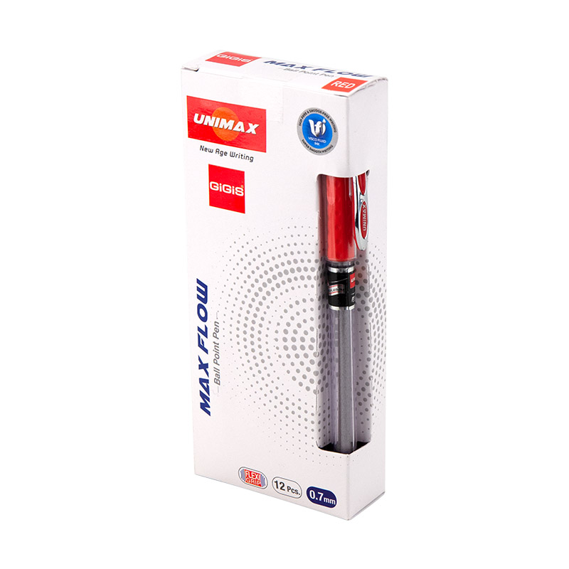 Ручка кулькова Unimax Maxflow, червона UX-117-06. Фото 3