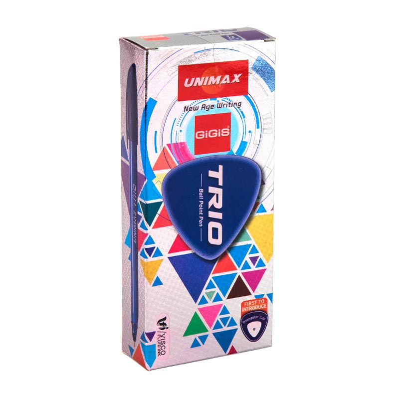 Ручка кулькова Unimax Trio, фіолетова UX-104-11. Фото 3