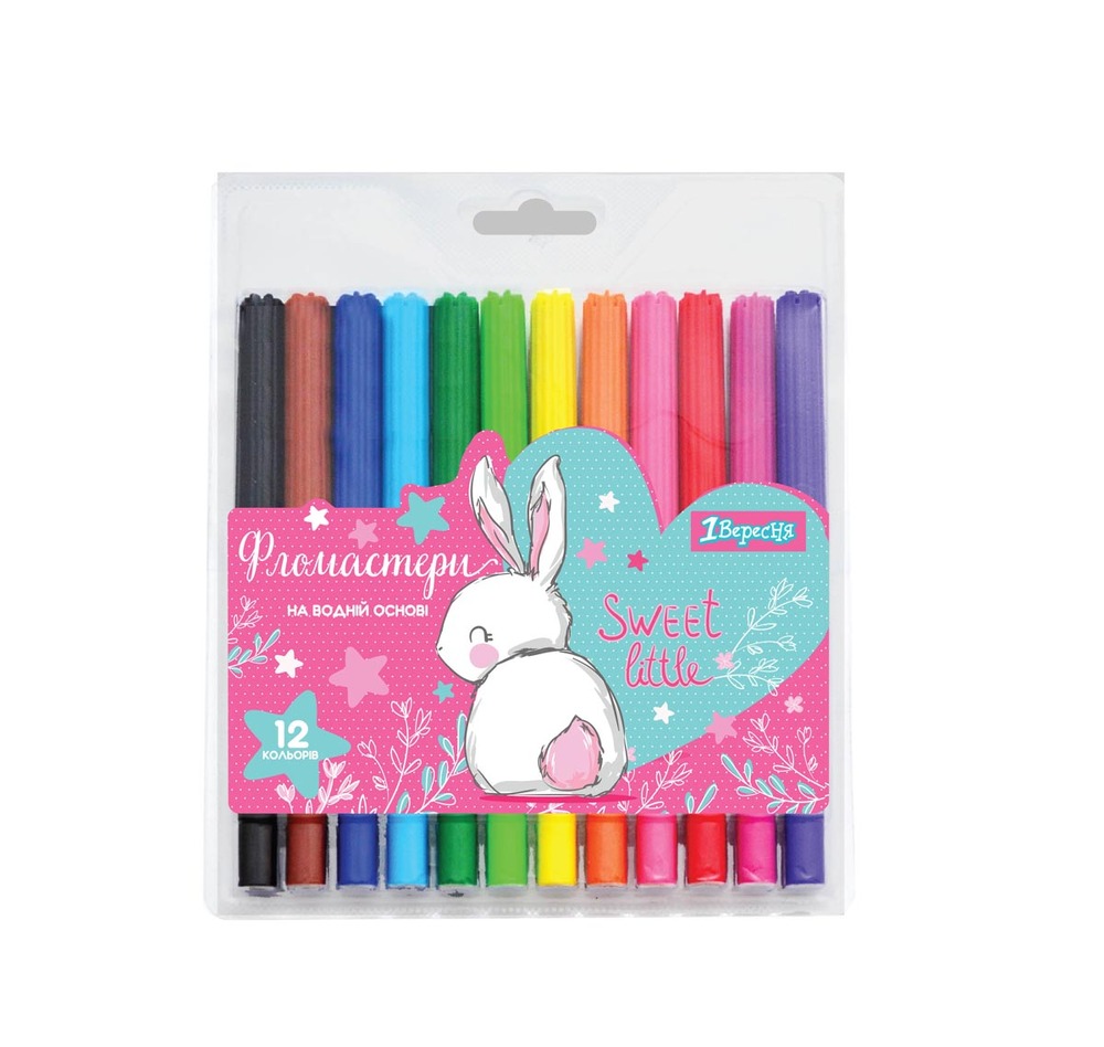 Фломастери 1 Вересня 12 кольорів Bunny 650446