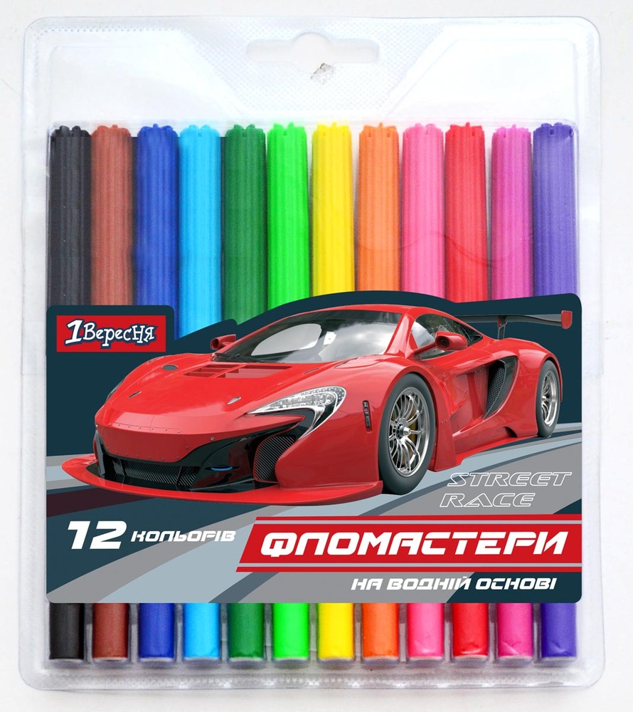 Фломастери 1 Вересня 12 кольорів Maxdrift 650448