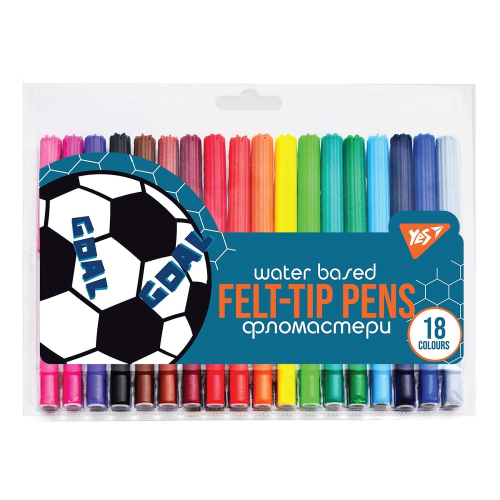 Фломастери YES 18 кольорів Football 650498