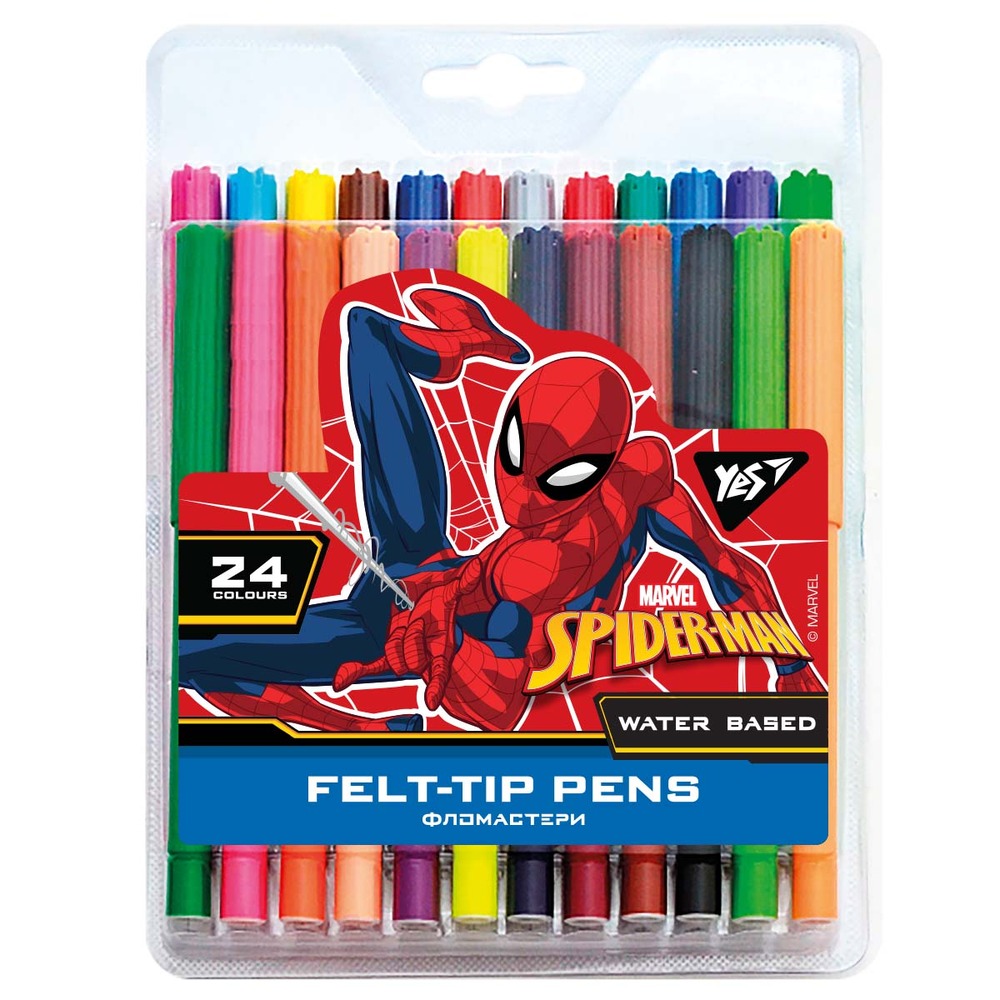 Фломастери YES 24 кольори Marvel.Spiderman 650509