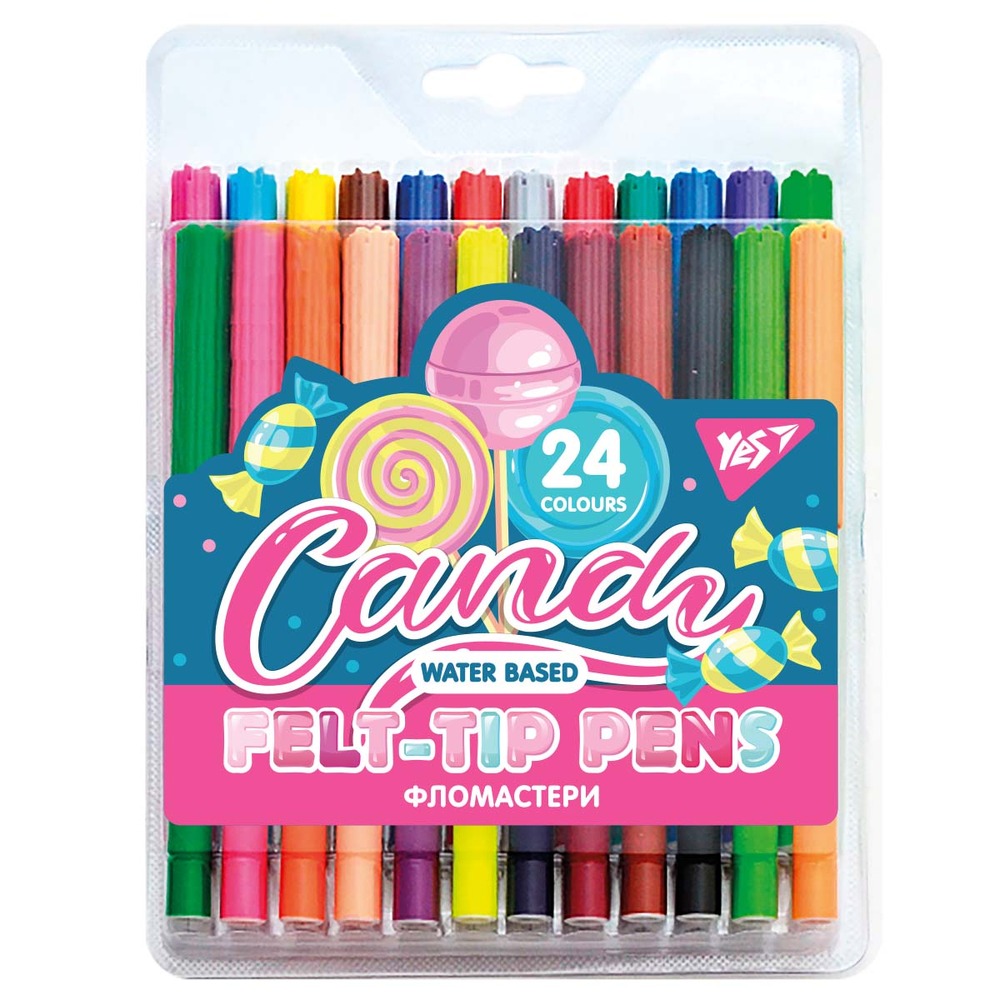 Фломастери Yes 24 кольори Sweet Cream 650507