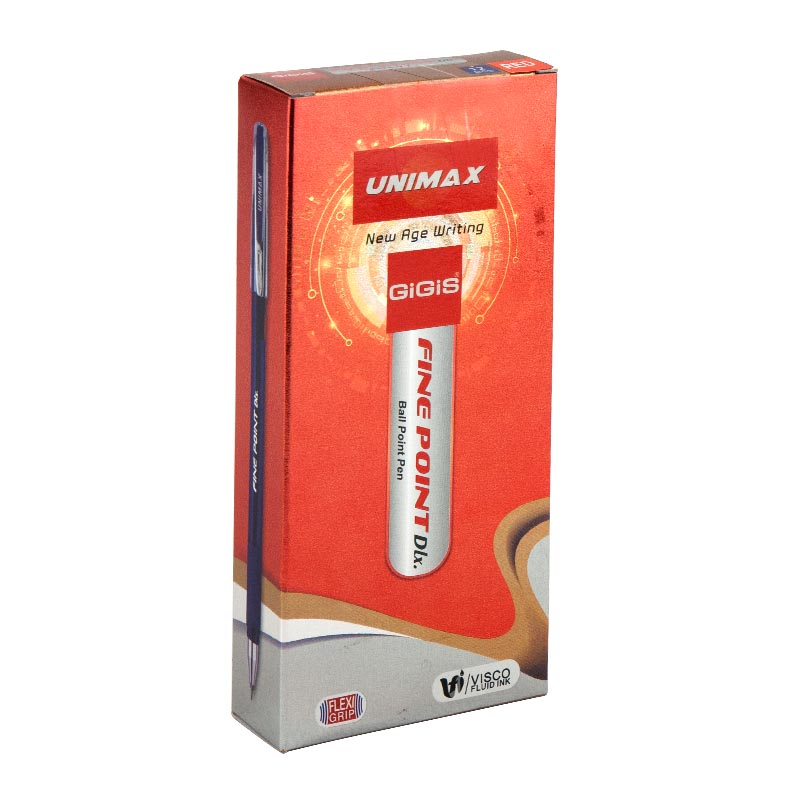 Ручка кулькова Unimax Fine Point Dlx, червона UX-111-06. Фото 2