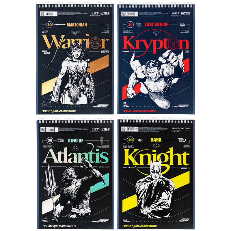 Альбом для малювання Kite DC Comics DC24-243, 30 аркушів