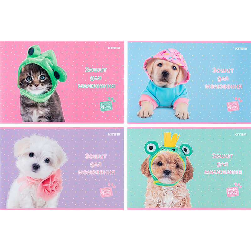 Альбом для малювання Kite Studio Pets SP24-242, 24 аркуша