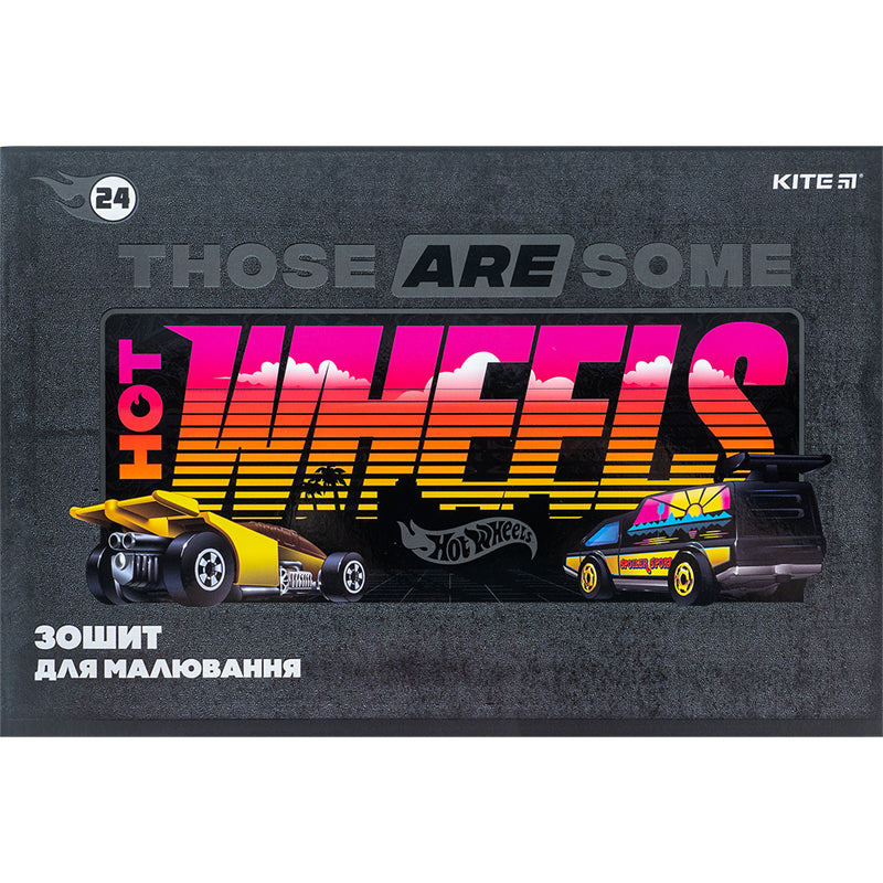 Альбом для малювання Kite Hot Wheels HW24-242, 24 аркуша. Фото 3