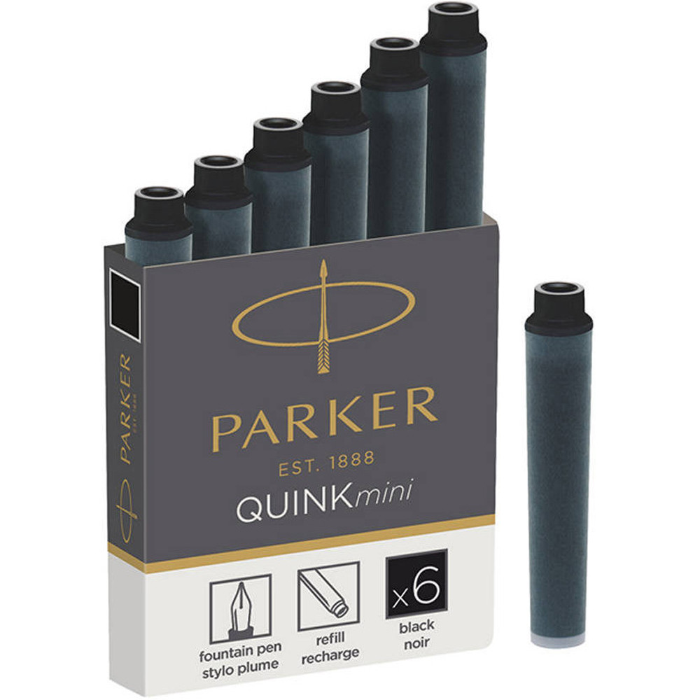 Картриджі Parker Quink міні 6 шт чорний 11510BK