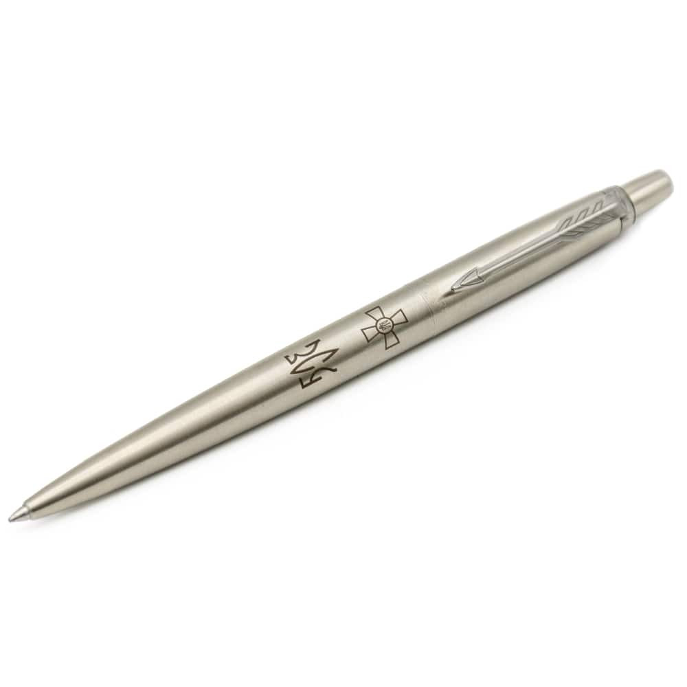 Ручка Parker Jotter сталь кулькова Емблема ЗСУ + Тризуб ЗСУ	16132_W101b. Фото 2