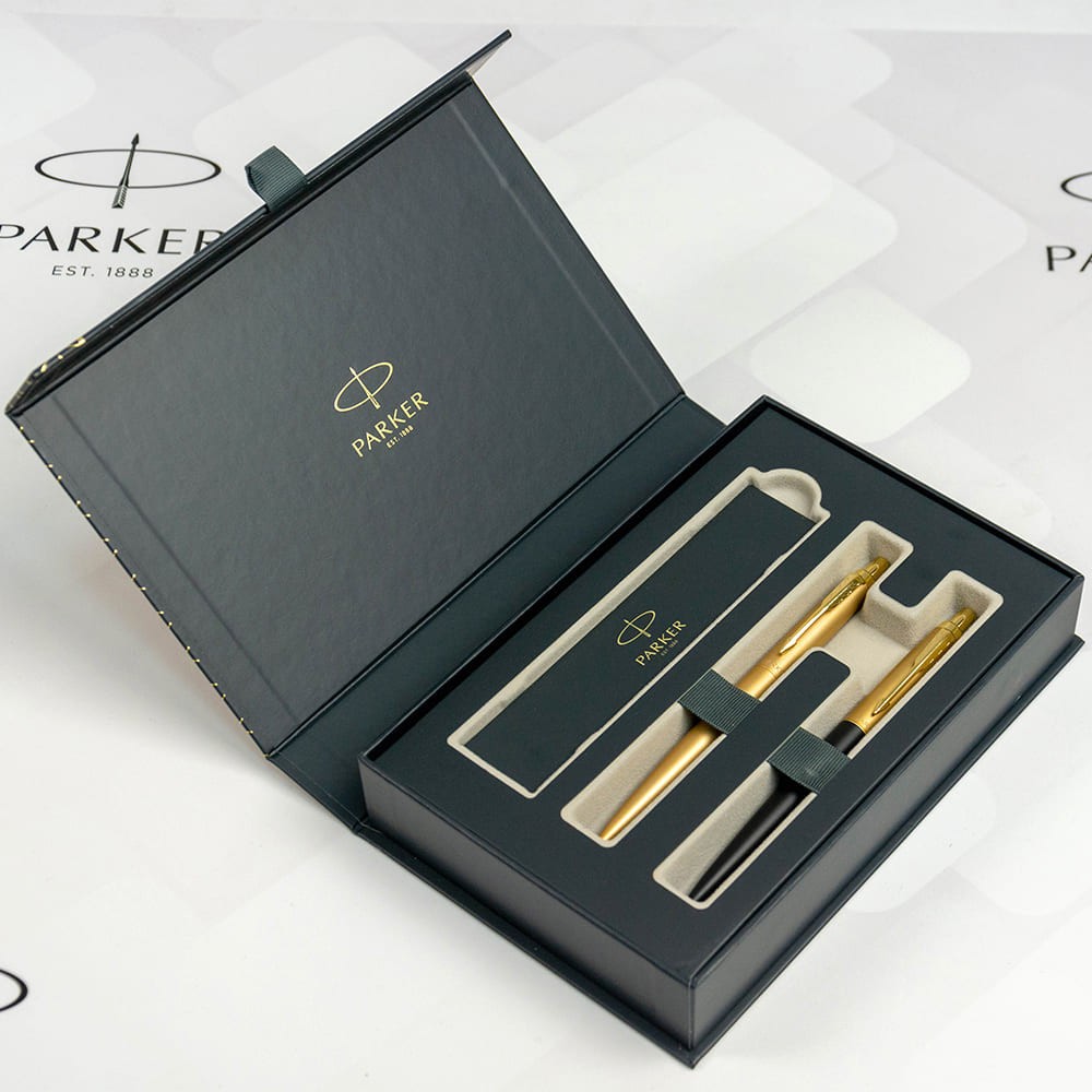 Набір Parker Jotter17 XL Monochrome Gold GT BP + Matt Black and Gold GT BP 2 кулькові ручки 13 002b24. Фото 5