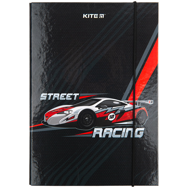 Папка для зошитів на гумці Kite Racing K23-210-2, картон. Фото 2