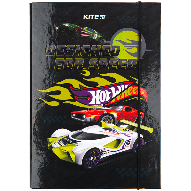 Папка для зошитів на гумці Kite Hot Wheels HW23-210, картон. Фото 2