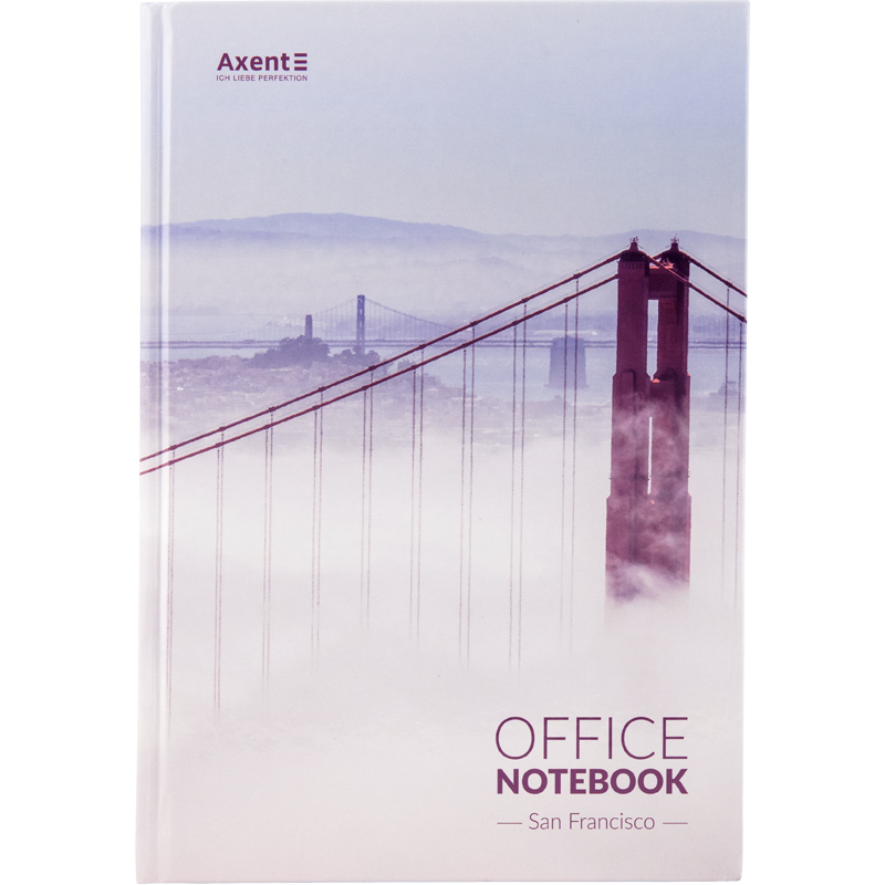 Книга записна Axent City San Francisco A4, 210x295 мм, 192 аркуша, клітинка, тверда обкладинка 8423-23-A