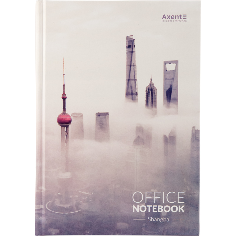 Книга записна Axent City Shanghai A4, 210x295 мм, 192 аркуша, клітинка, тверда обкладинка 8423-23-A
