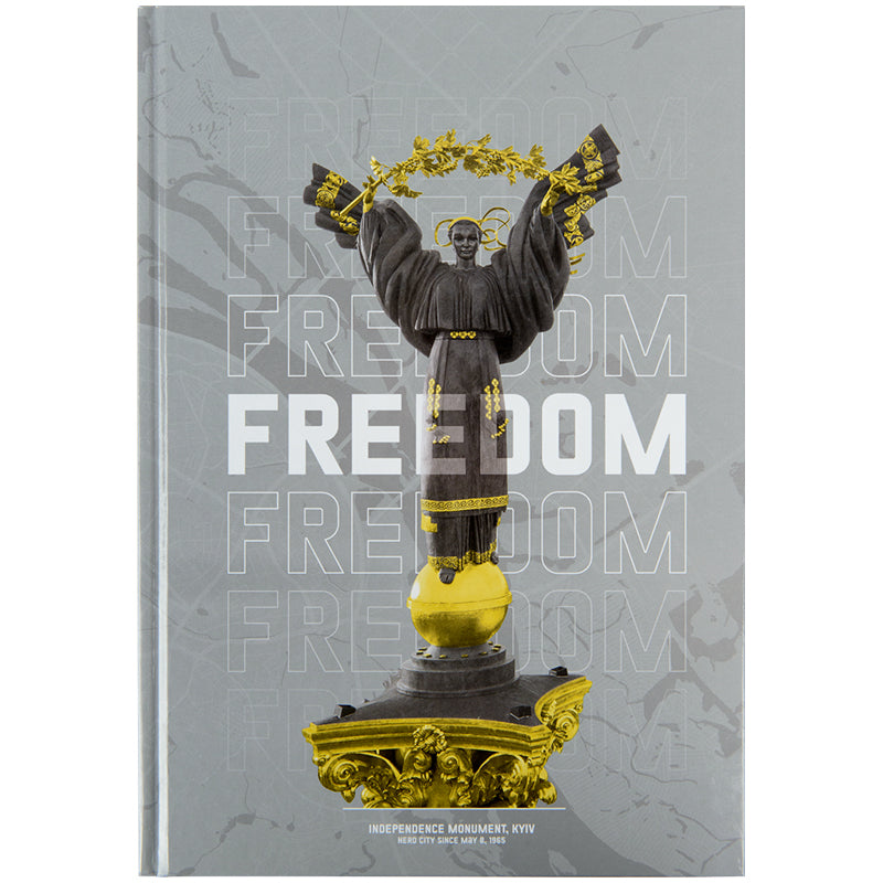 Книга записна Axent Freedom А4, 96 аркушів, клітинка, cіра 8422-550-A