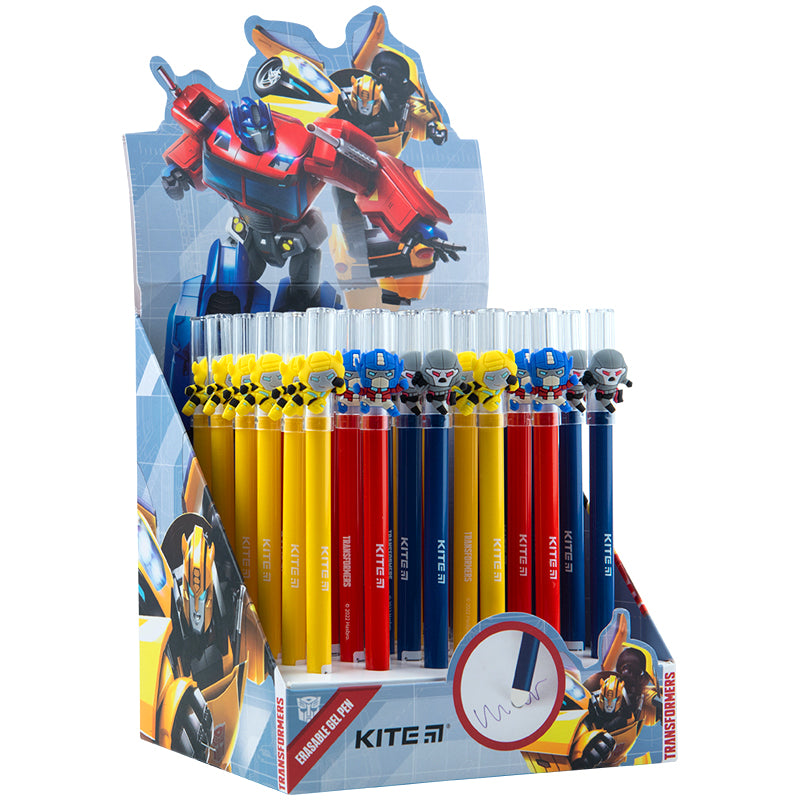 Ручка гелева пиши-стирай Kite Transformers TF22-352, синя