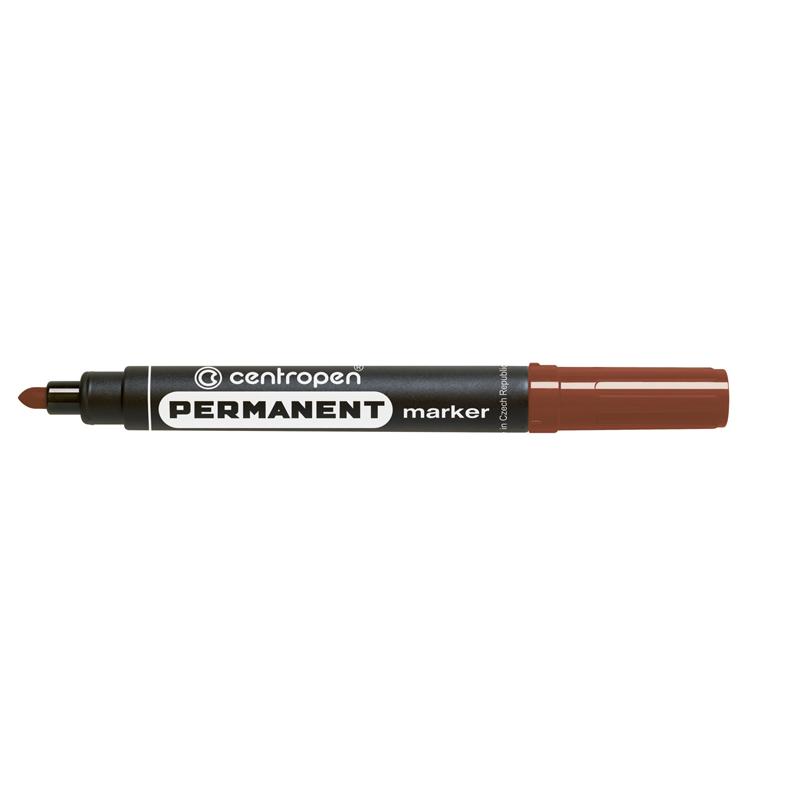 Маркер Centropen Permanent 2,5 мм круглий коричневий 8566/07