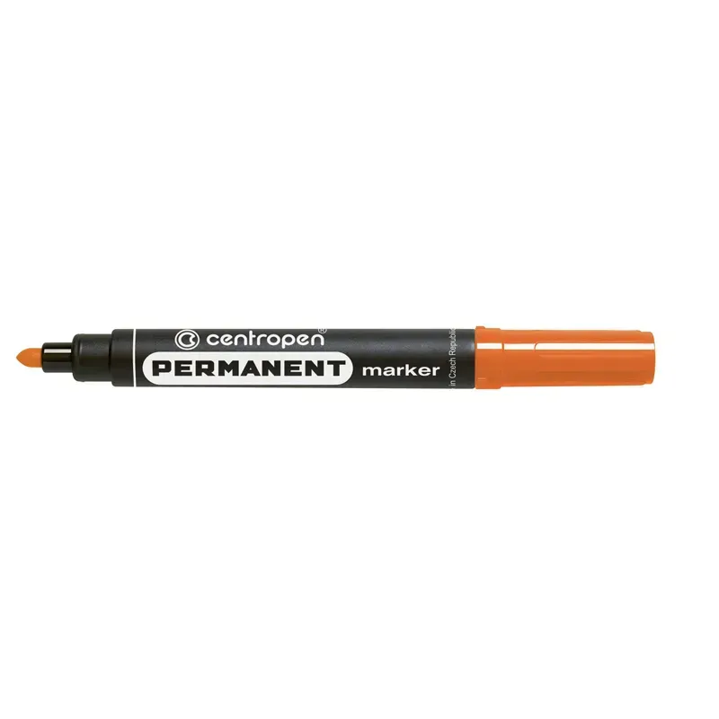 Маркер Centropen Permanent 2,5 мм круглий помаранчевий 8566/06