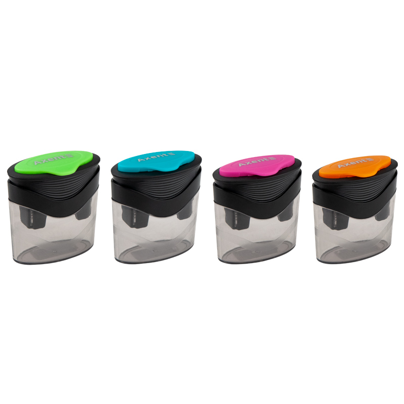 Точилка для олівців з контейнером Axent BiColor 1163-A асорті кольорів (12 шт)