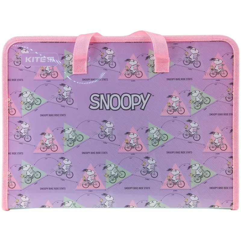 Папка-портфель на блискавці Kite Snoopy SN22-202, 1 відділення, A4. Фото 4