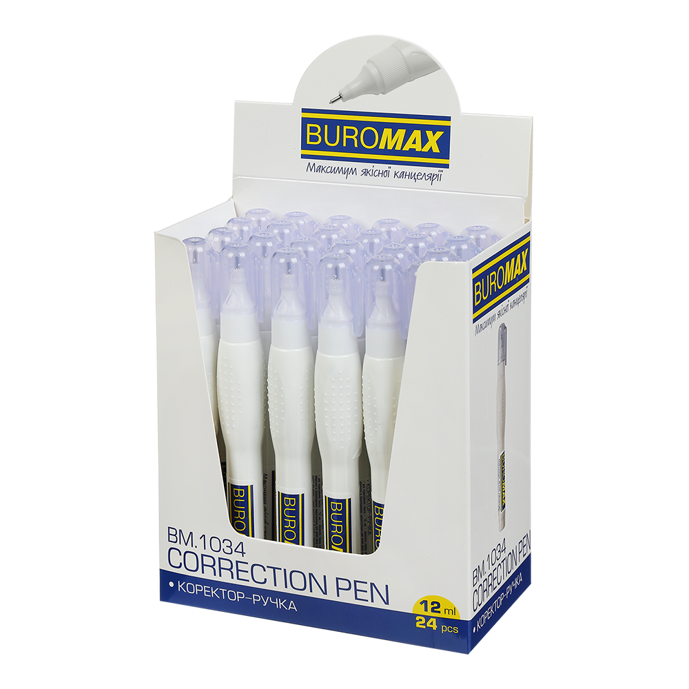 Коректор-ручка 12 мл Buromax спиртова основа BM.1034