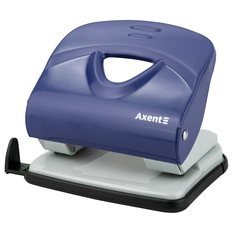 Діркопробивач для паперу Axent Exact-2 металевий, 30 аркушів, синій 3930-02-A