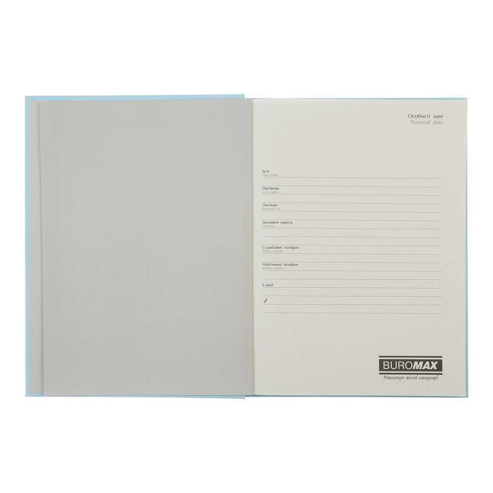 Книга канцелярська Buromax Pastel Favourite А4 96 аркушів в клітинку блакитна BM.2400-414. Фото 4