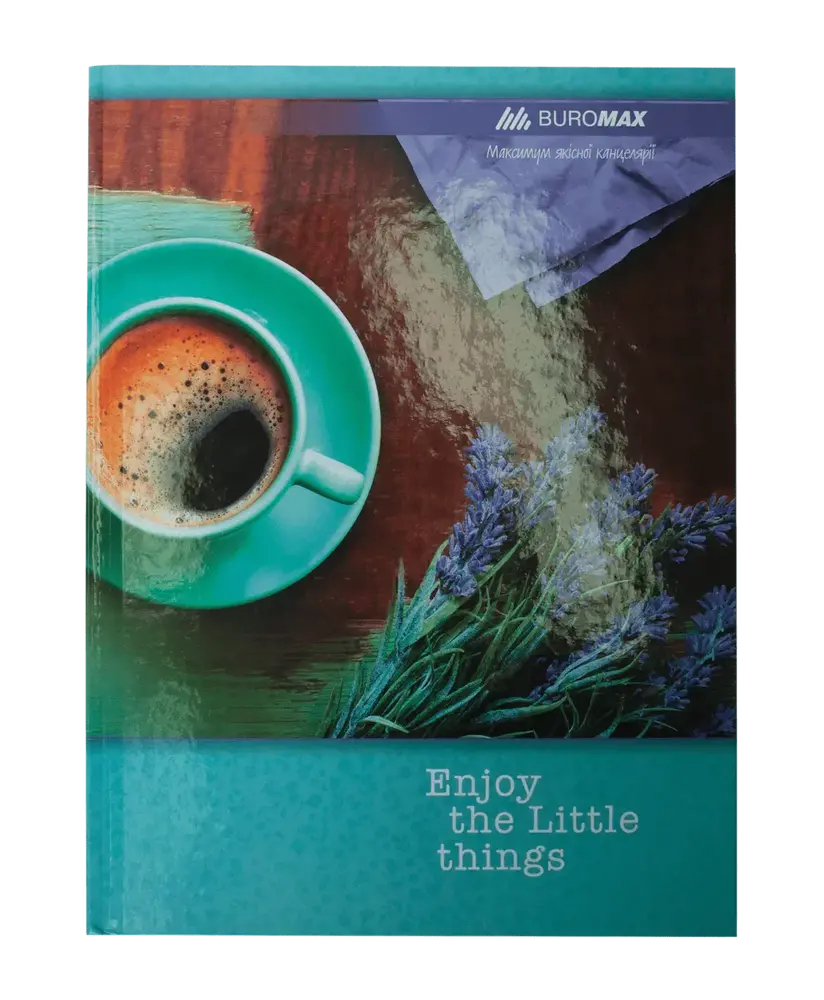 Книга канцелярська Buromax Romantic А4 96 аркушів в лінію бірюзова BM.2401-206