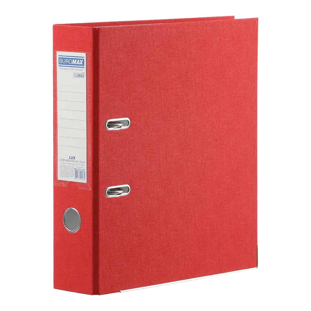 Папка-реєстратор А4 одностороння Buromax Lux 70 мм червона BM.3011-05c