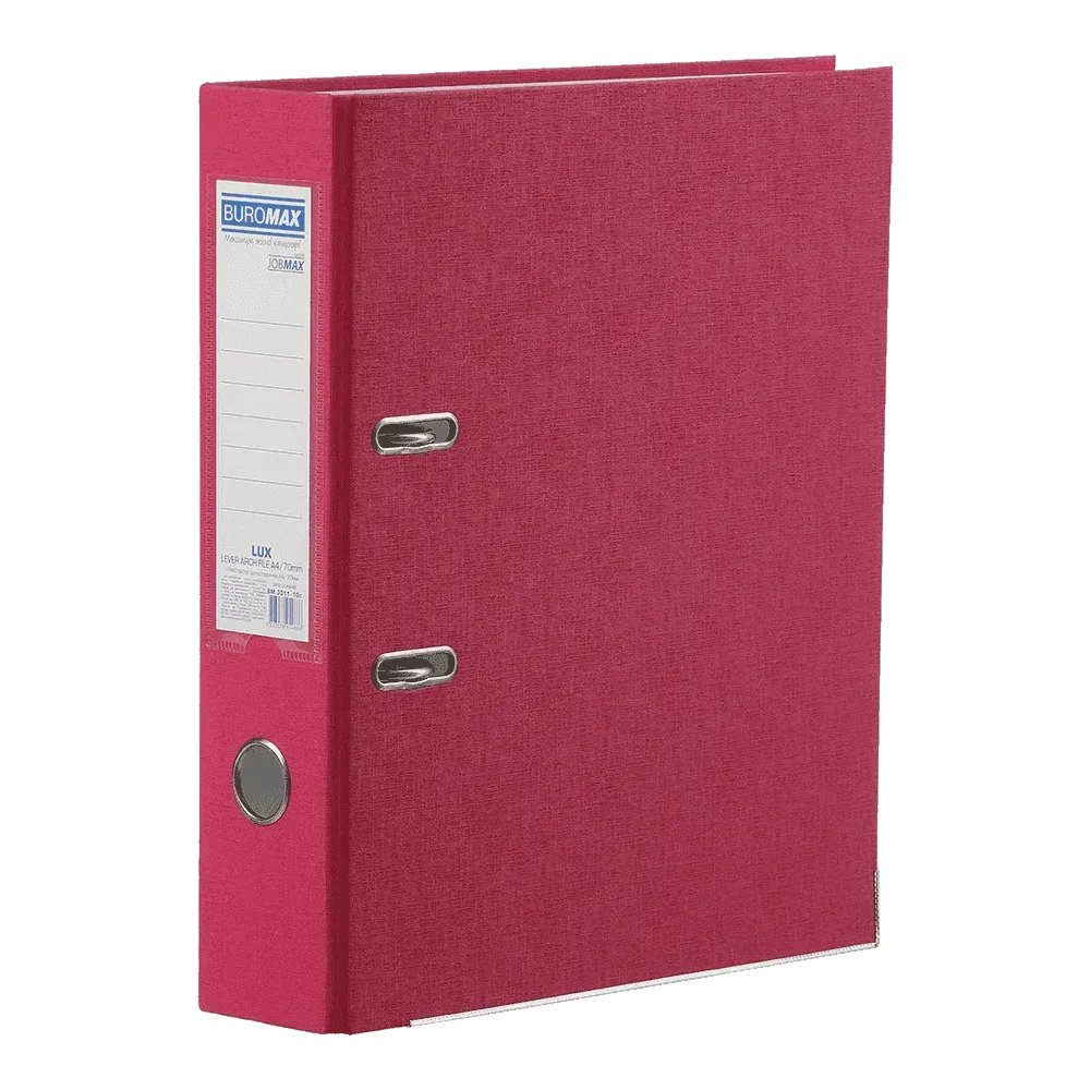 Папка-реєстратор А4 одностороння Buromax Lux 70 мм рожева BM.3011-10c