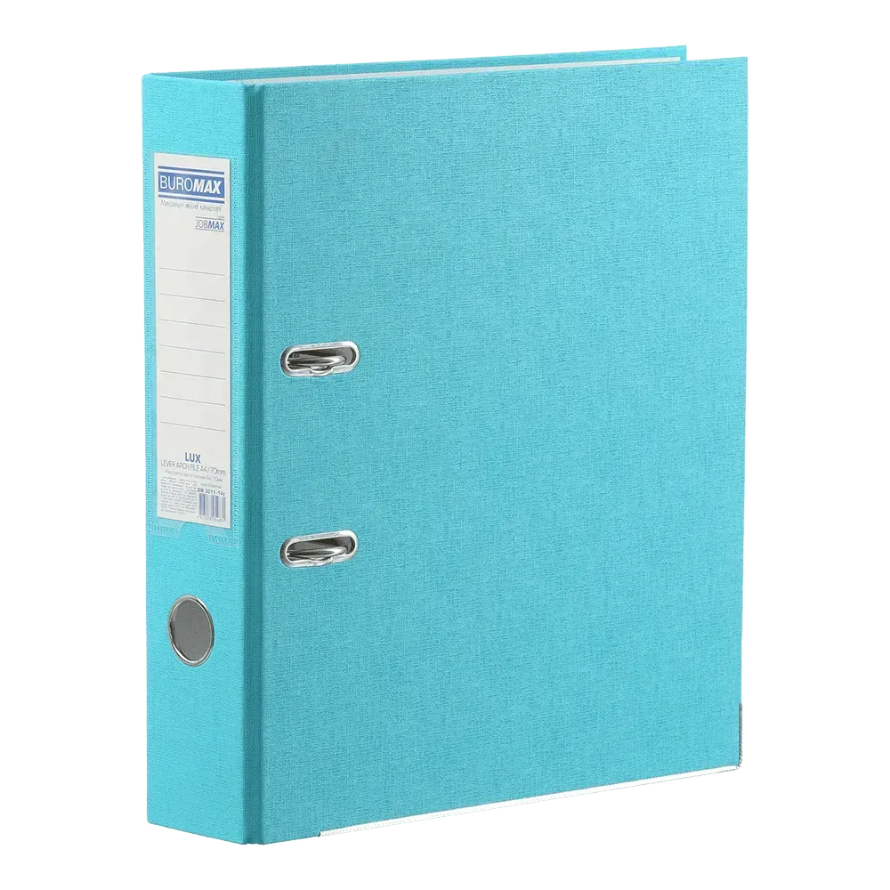 Папка-реєстратор А4 одностороння Buromax Lux 70 мм блакитна BM.3011-14c