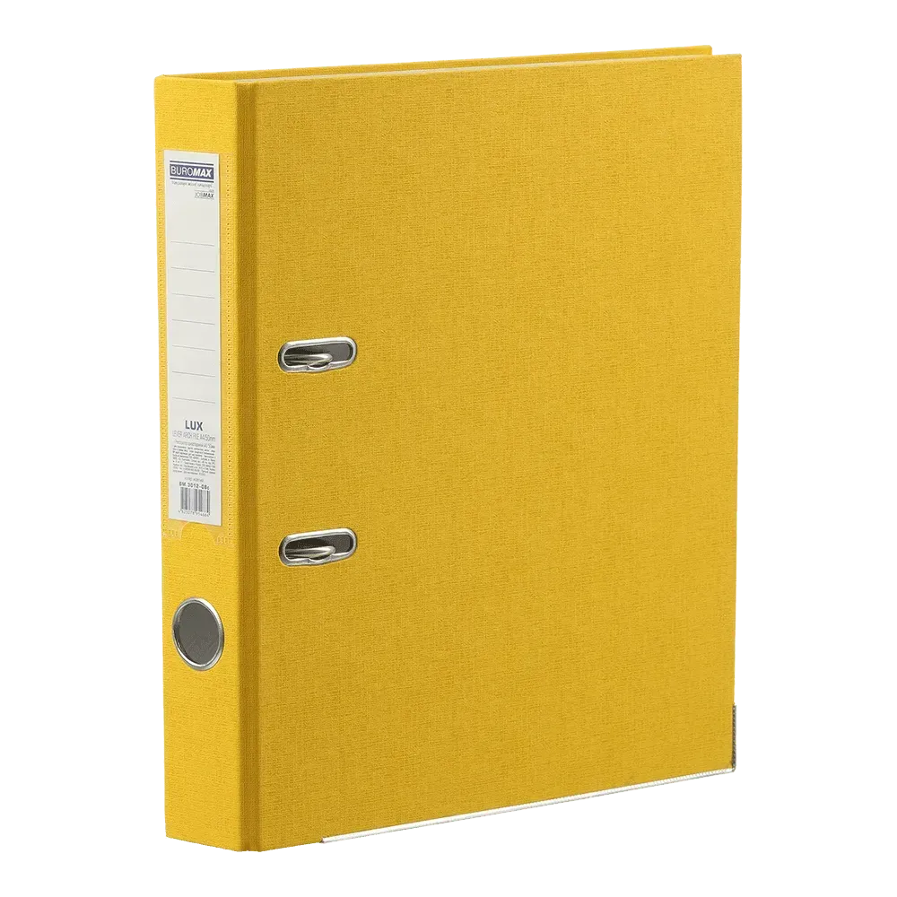 Папка-реєстратор А4 одностороння Buromax Lux 50 мм жовта BM.3012-08c