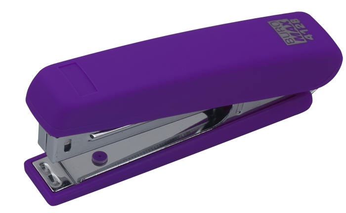 Степлер Buromax BM.4128-07 пластиковий RUBBER TOUCH 12 аркушів фіолетовий
