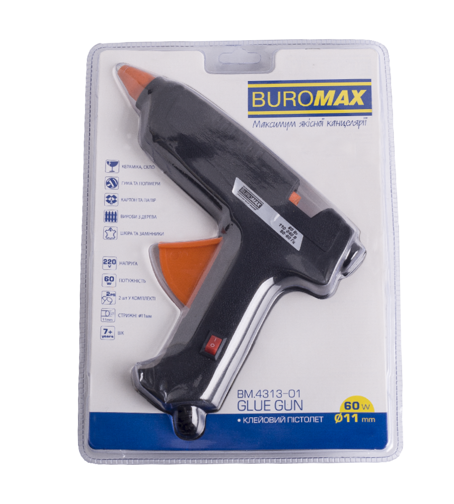 Клейовий пістолет Buromax 11 мм 60 Вт BM.4313-01