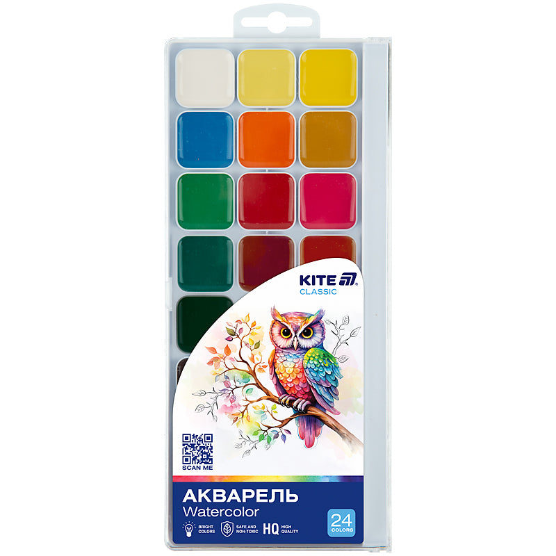 Фарби акварельні Kite Classic 4 кольори K-442