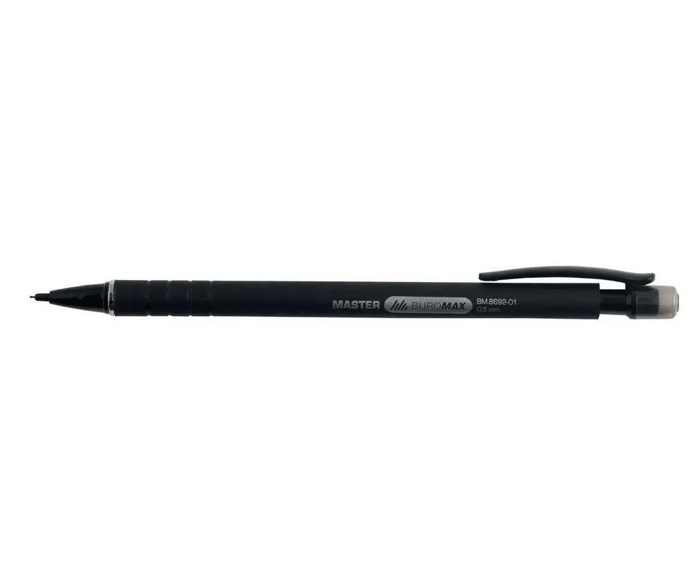 Олівець механічний Buromax Master Rubber Touch 0.5 мм чорний BM.8692-01