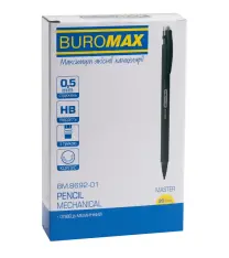 Олівець механічний Buromax Master Rubber Touch 0.5 мм чорний BM.8692-01. Фото 2