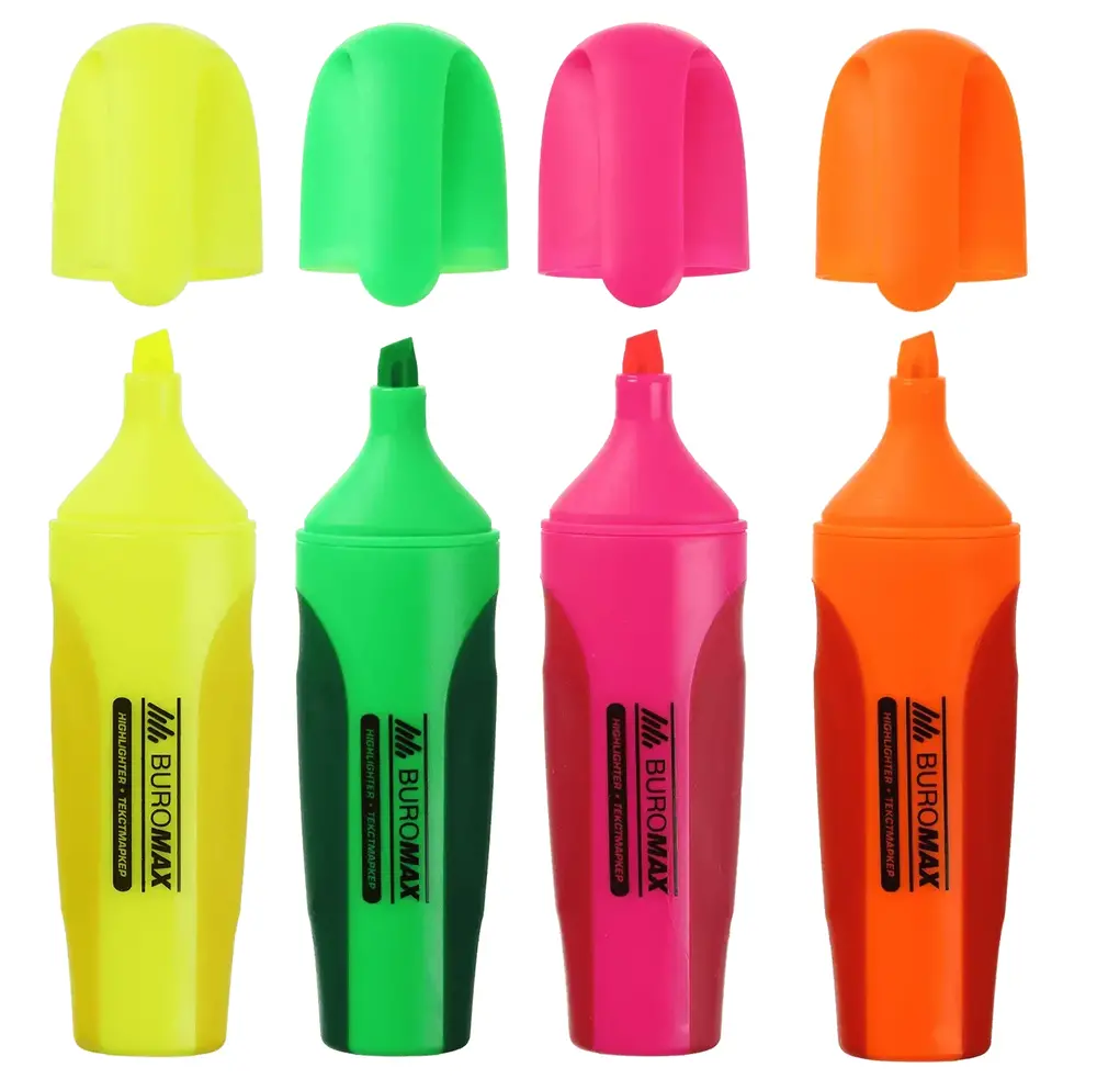 Набір із 4-х текстових маркерів Buromax Neon 2-4 мм BM.8904-84. Фото 2